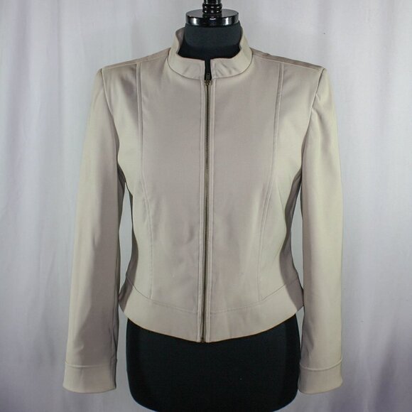 Bagatelle Short Jacket Tan Beige Size 6 - Picture 1 of 4